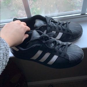 Black Adidas Superstars